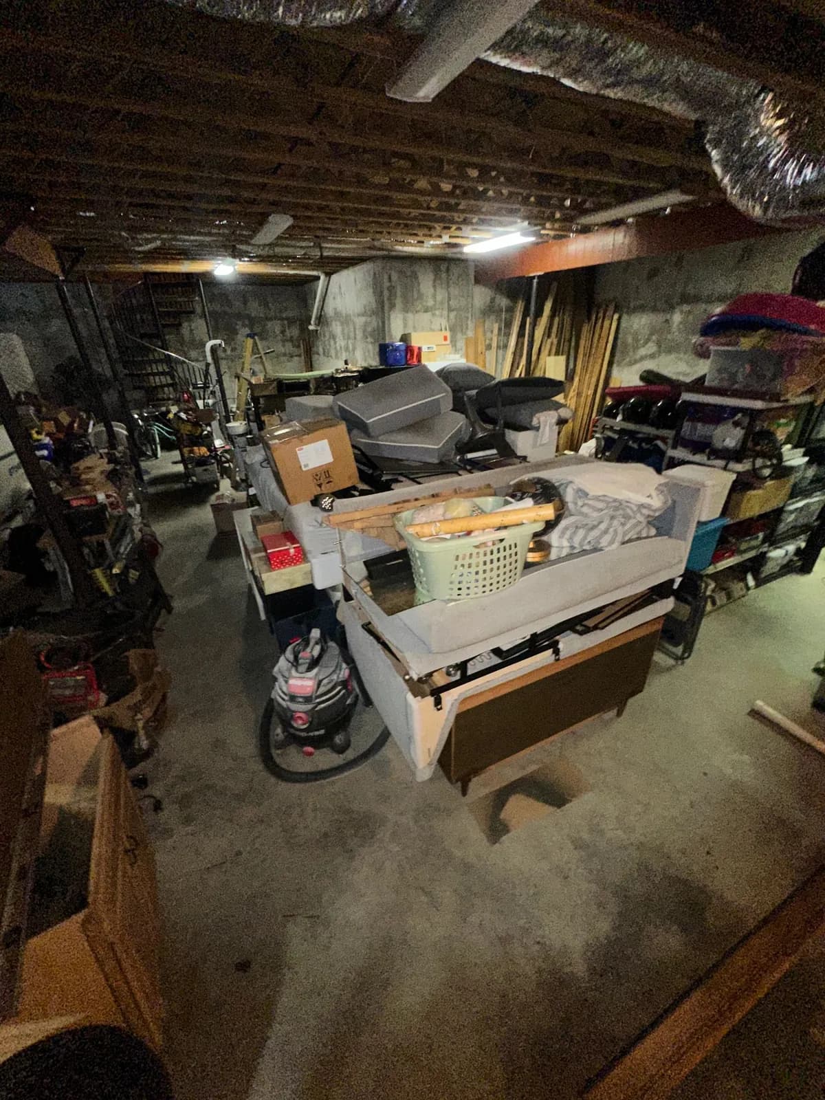Large household move with furniture, appliances and boxes loaded for transport (1 of 5)